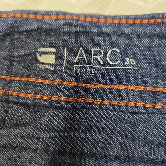 G-Star Raw Jeans Womens Mens 28x30 ARC 3D Loose Chambray Loungewear Cabincore - Picture 7 of 14